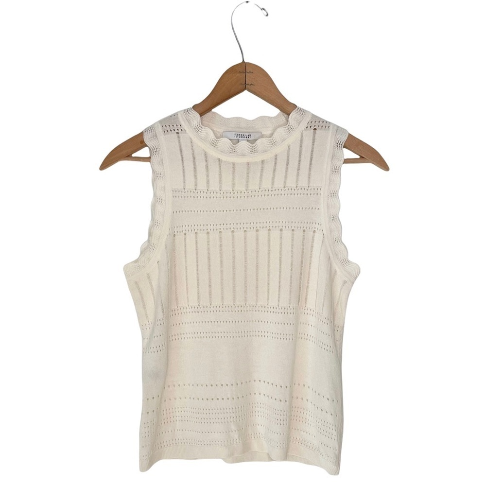 Derek Lam 10 Crosby Eyelet Knit Sleeveless Sweater
